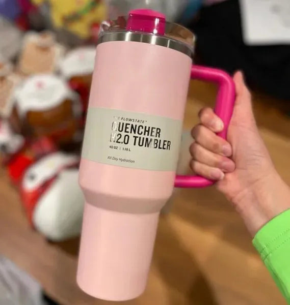cb1702440a016b48 New Chocolate Gold US STOCK Cosmo Pink Quencher H2.0 Co-Branded 40oz Mugs With Handle Insulated Tumblers Lid Straw Stainless Steel Coffee Valentines Day Cup