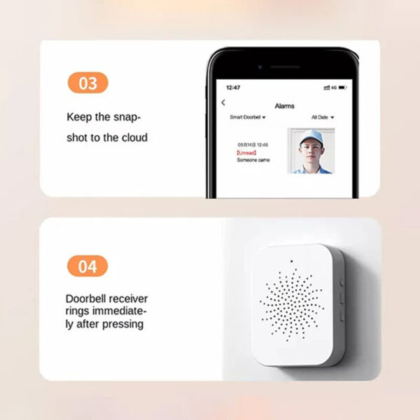 cb177396666cb97c Tuya Wireless Video Doorbell Camera WIFI Night Vision Smart Home Security Outdoor HD Door Bell Two Way Intercom Voice Change