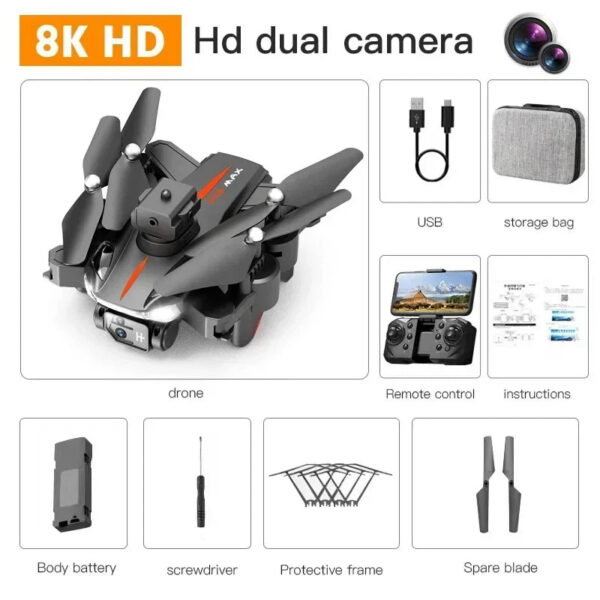 cb17bd2156a083bf P11 Pro Max Drone 8K 5G GPS Professional HD Aerial Photography Dual-Camera Obstacle Avoidanc Brushless Quadrotor Children Gifts