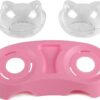 MILIFUN Cat Bowls, Cat Food Bowls Elevated Tilted, Anti Vomiting Kitty Bowls for Puppy and Bunny, Orthopedic Cat Bowls for Indoor Cats. (Pink)