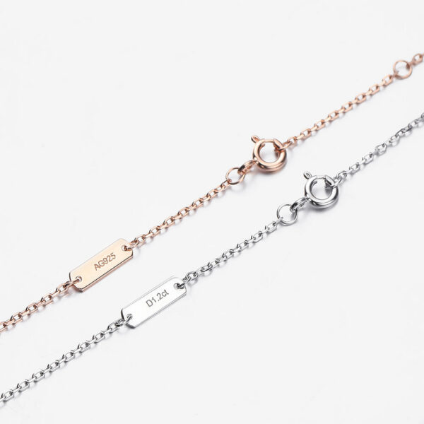 Serenity 1.2cttw 3*6mm Marquise Cut All Moissanite For Women S Sier 4 Stones Horse Eye Diamond Pendant Necklace
