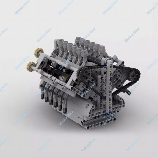 cb25d9e8ff481492 MOC V12 Engine Gearbox Model L Motor 88003 AA Battery Box 8881 Creative Building Blocks Power Functions Technical hinery Toy