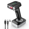 Eyoyo Barcode Scanner 2D Auto-sensing Screen Scanning 1D Bluetooth Bar Code Reader 2500mAh Power for Payment Warehouse Library
