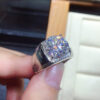 cb466f1dac78139f Solitaire Male 5ct Lab Moissanite Ring sterling sier Promise Engagement Wedding band Rings for men Party accessory