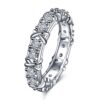 Infinity Eternity 14K Gold Lab Diamond Ring Sterling Sier Engagement Wedding Rings For Women Men Party Finger Band Gift