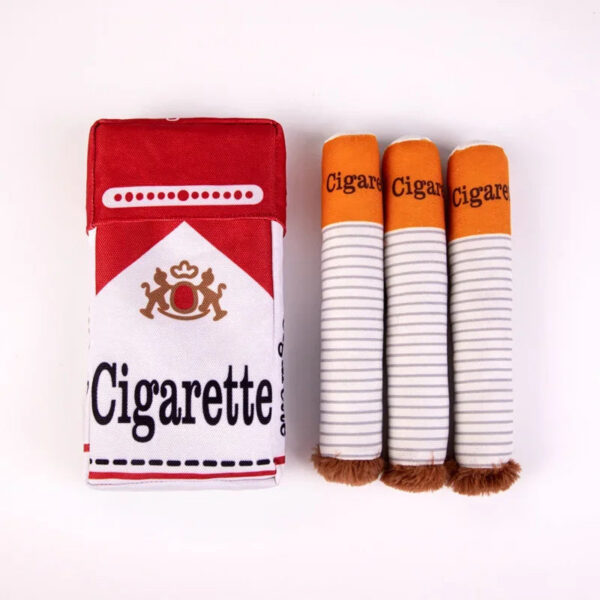Creative Cigarette Interactive Giggles Toys Funny Plush Chewing with Squeaking Sound Dog Toy Cigaret Box Good Pet Gifts