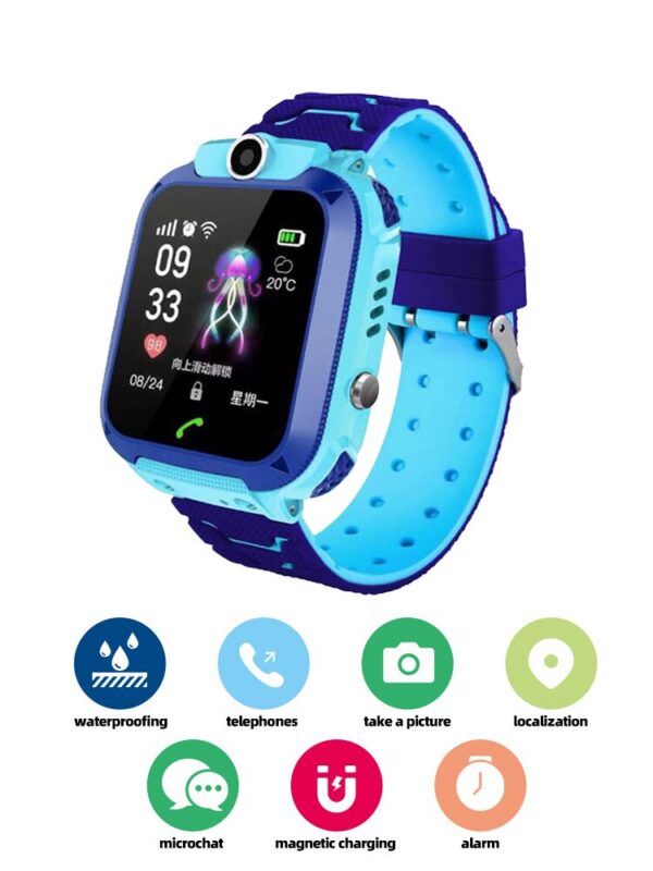 cb6fdbc98d3f7b8e Q12 Kids Smart 2G Call Phone Watch Waterproof Mother Children GPS Monitor Boy Girls SOS Child Sports Digital Watches Tracker