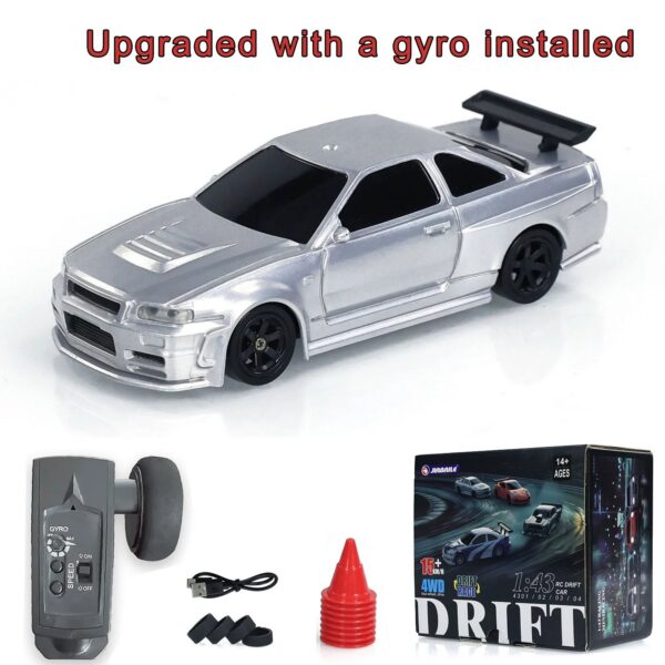 cb773834e2f13bae Upgrade Gyro Mini Toys 4WD 1/43 RC Speed Car RTR 2.4G Radio Control Racing Drifting Car Four-wheel Drive High Speed Model Gifts