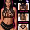 Avidlove Women's Fishnet for Women Sexy Two Piece Lingerie Set Stripper Outfit