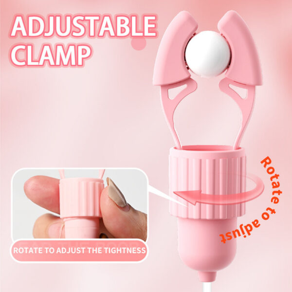 Sucking Vibrating Nipple Clamp Tongue Licking Vibrator For Women Breast Massage Labia Clitoris Clip Stimulation Massager Sex Toy