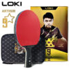 cb8e837bdefaaf8d LOKI ARTHUR 9 Star Table Tennis Racket Carbon Offensive Lightweight Ping Pong Racket Paddle Bat with Sticky Rubber ITTF Approved