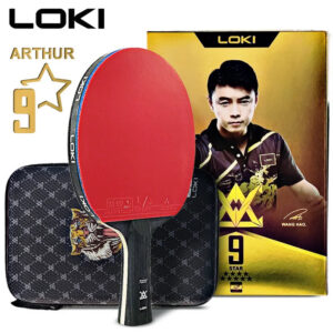 cb8e837bdefaaf8d LOKI ARTHUR 9 Star Table Tennis Racket Carbon Offensive Lightweight Ping Pong Racket Paddle Bat with Sticky Rubber ITTF Approved