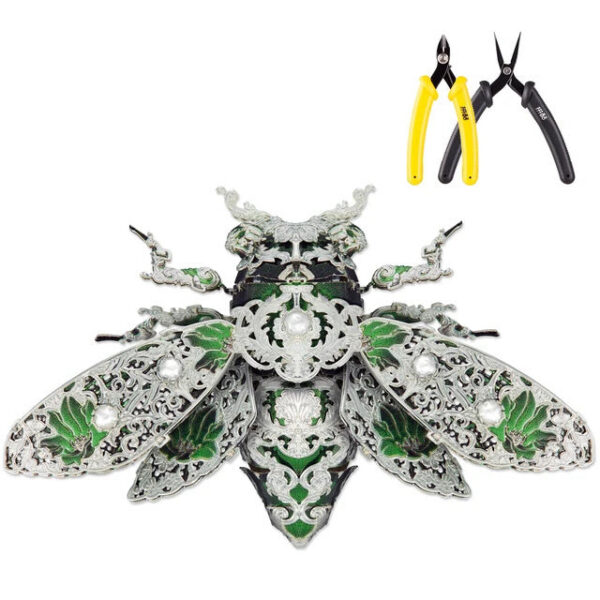 cb931eb9a9861091 Piececool 3D Metal Puzzles Cicada Insect Model and Tools Set Assembly DIY Toys Jigsaw for Adult Brain Teaser Desk Decoration