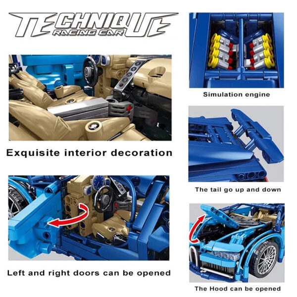 cb9f83fdf5814ca3 Technical Bugatti Building Blocks Lamborghini Hypercar Racing Car Model Assemble Vehicle Bricks Toys For Boys Children Gifts