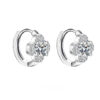 925 Sterling Silver 0.5/1 Carat Moissanite Clover Earrings Stylish Design Sense High-End Light Luxury Niche Leisure Send Girlfri