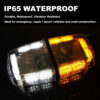 12" 36 LED 18 Watts Emergency Hazard Warning Security Roof Top Flash Strobe Mini Light Bar with Magnetic Mount, for Plow or Tow