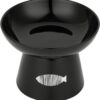 cbace0757fa57d2c Yangbaga Cat Raised Food/Water Bowl for Elder Big Cats, Non-Skid 4.8x6.4in Premium Ceramic Cat Bowls with Stand, Sturdy and Anti-Fall… (White)