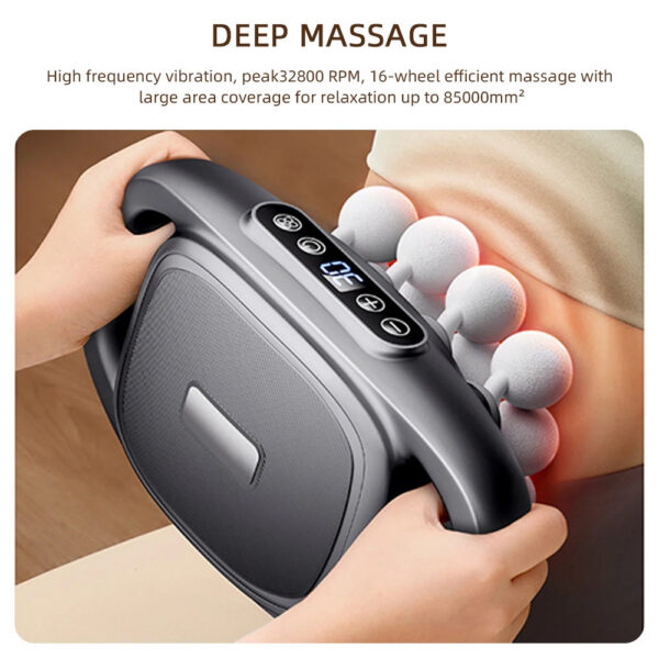 cbb31da405802460 16-Head Fascia Gun High-Frequency Vibration Body Massage Gun Back and Waist Massager Neck Shoulder Massager Muscle masajeador