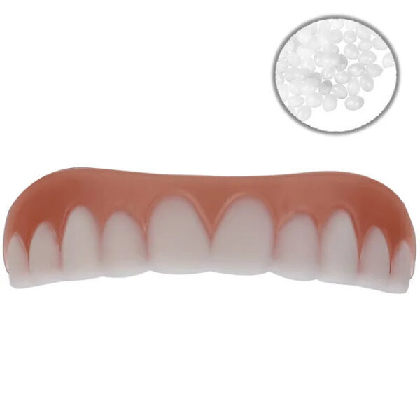 Sdatter Instant Big Smile Veneer Men's and Women's Silicone Artificial Teeth Braces Whitening Stic Comfortable