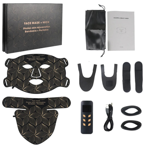 cbdd133b0c1da7b9 LED 8 Colors Face Mask and Neck Red Light Near Infrared Therapy Anti Aging Wrinkle Acne Pore Oil Control Skin Tighten Whiten