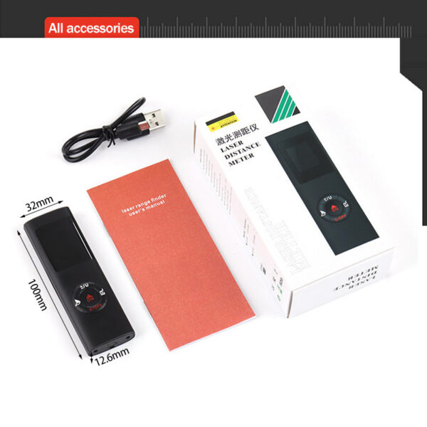 cbdf6c2a70823ad4 XMSJ Mini Distance Meter 40M 60M Measure Infrared Rangefinder USB Rechargeable Portable Handheld Laser Range Finder Tape
