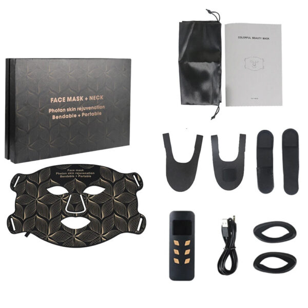 cbea166c02b41f9c LED 8 Colors Face Mask and Neck Red Light Near Infrared Therapy Anti Aging Wrinkle Acne Pore Oil Control Skin Tighten Whiten