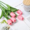 cc037295a521df29 Dark Pink Tulips Artificial Flowers 20Pcs Real Touch Faux Fake Tulips Flowers for Home Office Wedding Decor Artificial Tulips Flower Arrangement Bouquet Faux Flowers for Decoration