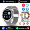 cc06473f0e1debc3 New GPS Track Smart Watch Men AMOLED HD Screen Outdoor Sports Fitness Heart Rate NFC IP68 Waterproof Bluetooth Call Smart Watch