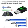 FENVI 600Mbps Bluetooth Adapter 2in1 Dongle Dual Band 2.4G 5GHz USB WiFi 5 Network Wireless Wlan Receiver DRIVER FREE