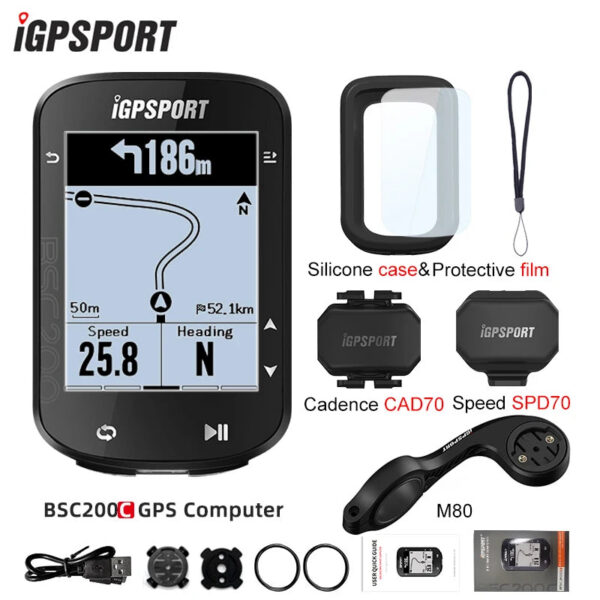cc19a2e194cf7854 IGPSPORT BSC200C Cycle Bicycle GPS Computer Wireless Speedometer Bike Digital ANT+ Route Navigation Stopwatch Cycling Odometer