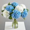 cc2643be6cb32071 3PCS 22 inch Realistic Artificial Hydrangea Large Real Touch Flowers Artificial Flowers Dry Flowers Outdoor Wedding Christmas Office Family Party Living Room Table Decoration (Blue)