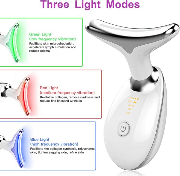 Lifter EMS Neck Face Lifting Massager Skin Tighten Device LED Photon Anti Wrinkle Double Chin Remover