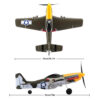 cc44f07bd9f85553 RC Plane P51 Mustang 2.4G Radio EPP Foam 4CH 6 Axis 410MM Wingspan RC Fighter One Key Aerobatic RTF Aircraft Toys