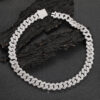 cc523e989c4568ac HOYON Lab Moissanite Cuban Chain Men's Necklace S Sier Color Jewelry Hip Hop Rock CZ Diamond Neck Collares