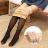 074 Winter Thicken Plus Veet Legs Fake Translucent Warm Fleece Autumn Stockings Tights Sexy Pantyhose 211221