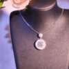 S925 sterling silver 2 carat moissanite diamond necklace round pendant versatile high-end daily wear gift for girlfriend