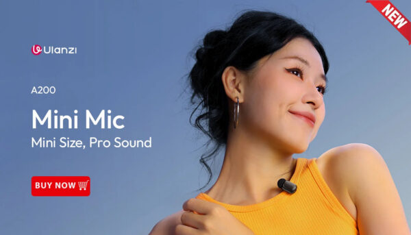 cc7e547951e4b867 Ulanzi A100 Wireless Lavalier Microphone Professional 20M Audio Video Voice Recording Mic for iPhone 16 15 Android Phone Camera