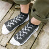 5 Pairs Personality Trendy Men's Shallow Mouth Low Cut Short Tube Cotton Thin Non-slip Boat Socks Sports