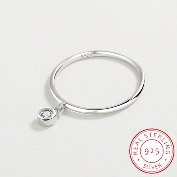 NEW Classic Round Small Diamonds Couple Ring For Women Genuine Sterling Sier Simple Crystal Anniversary Gift Jewelry