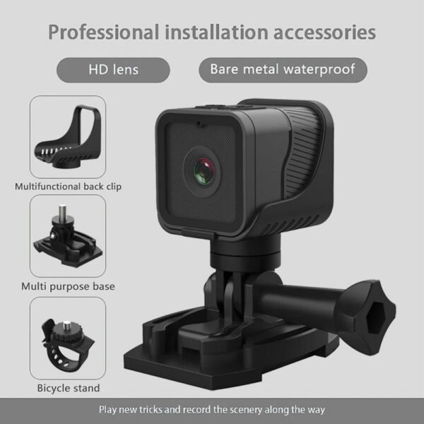 cc95ddd61c6c7ba2 1080P HD Portable Sports Mini Camera with Hotspot WiFi Waterproof Camera, Motorcycle and Bike Driving Recorder