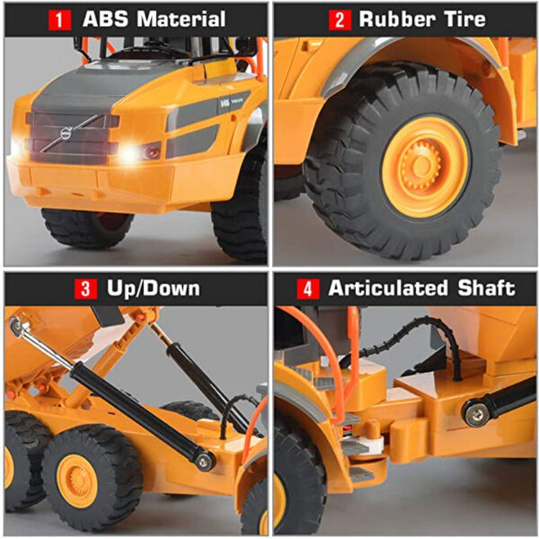 cc9b4347082b4517 Double E 1/26 RC Truck Dumper Caterpillar Tractor 2.4Ghz Radio Controlled Car Model Engineering Vehicle Excavator Toys For Boys