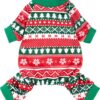 Gnome Dog Christmas Pajamas, Dog Winter Clothes for Small Dogs Girl, Lightweight Velvet Pet Jumpsuit, Cat Outfit, Black, Red, Small