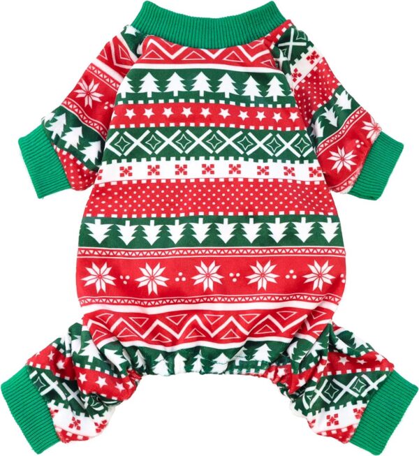 Gnome Dog Christmas Pajamas, Dog Winter Clothes for Small Dogs Girl, Lightweight Velvet Pet Jumpsuit, Cat Outfit, Black, Red, Small