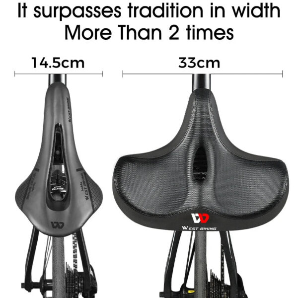 cca3fce1f4f42a25 WEST BIKING Ergonomic Soft Bicycle Saddle Widen Thicken Cushion Pad MTB Road Bike Saddle Comfortable Breathable Cycling Seat