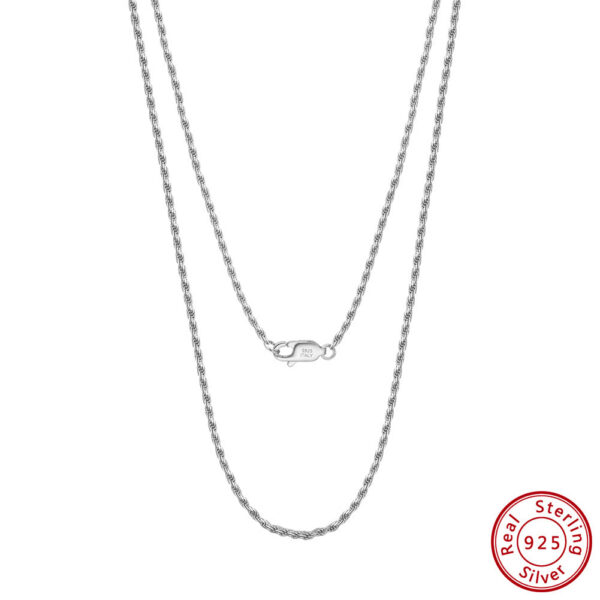 cca7fe14b86a39dd ORSA JEWELS Sterling Diamond-Cut Rope Necklace for Women Men Fashion Sier Neck Chain Jewelry SC29