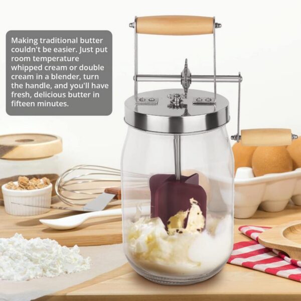 ccb78875a7c480b6 Homemade Churner Manual Butter Maker Food Mixer Glass+silicone 1000ml/1500ml Stirring Tool Silicone Wheel Kitchen Gadgets