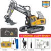 4WD Remote Control Excavator Toy Radio Controlled RC Dump Truck Vehicle Crawler Bulldozer Construction Car Gifts for Kids Boys