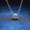 ccd4aae872cf5f03 GRA Certified D Color VVS 1-5ct Big Moissanite Women S Sier Diamond Necklace Plated For Woman Fine Jewelry