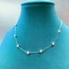 3/5mm Round Bubble Moissanite Diamond Necklace Bracelet with Certificate Sterling Sier Neck Chain Layered Choker for Women