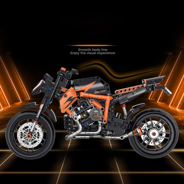 ccd9702c46e1b585 1:8 Motorbike Model Building Blocks Sets Racing Moto Bricks Toys Kids Boys Children Birthday Gifts Adult MOC Technical 579Pcs